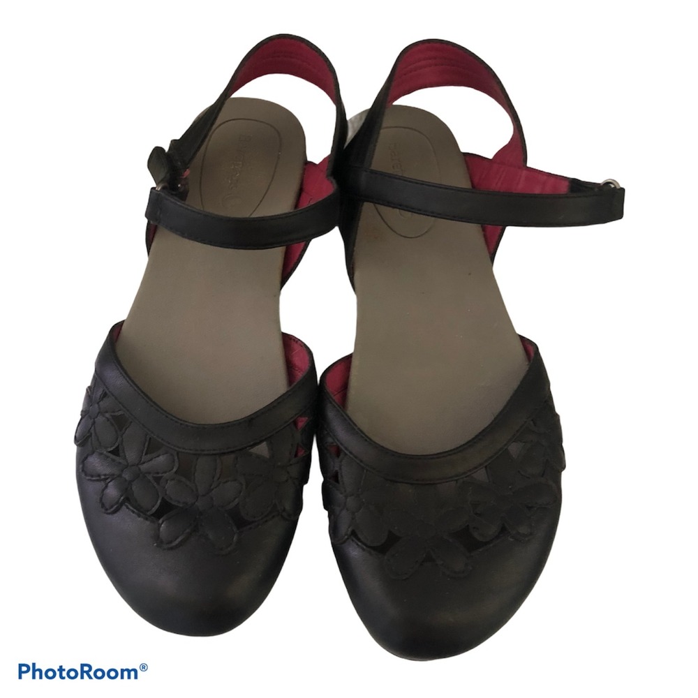 Baretraps Womens Black & Red Floral Cutout Sandals With Adjustable Straps Size 9 - Picture 3 of 4